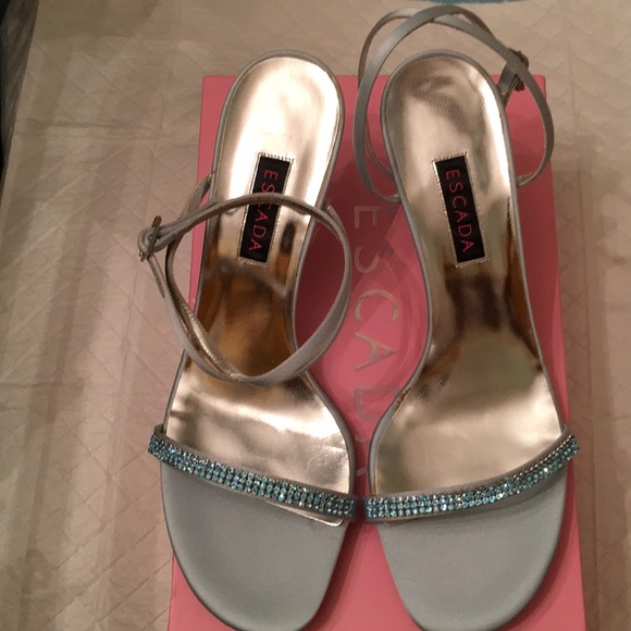 Escada Shoes - Escada Classic light blue heel